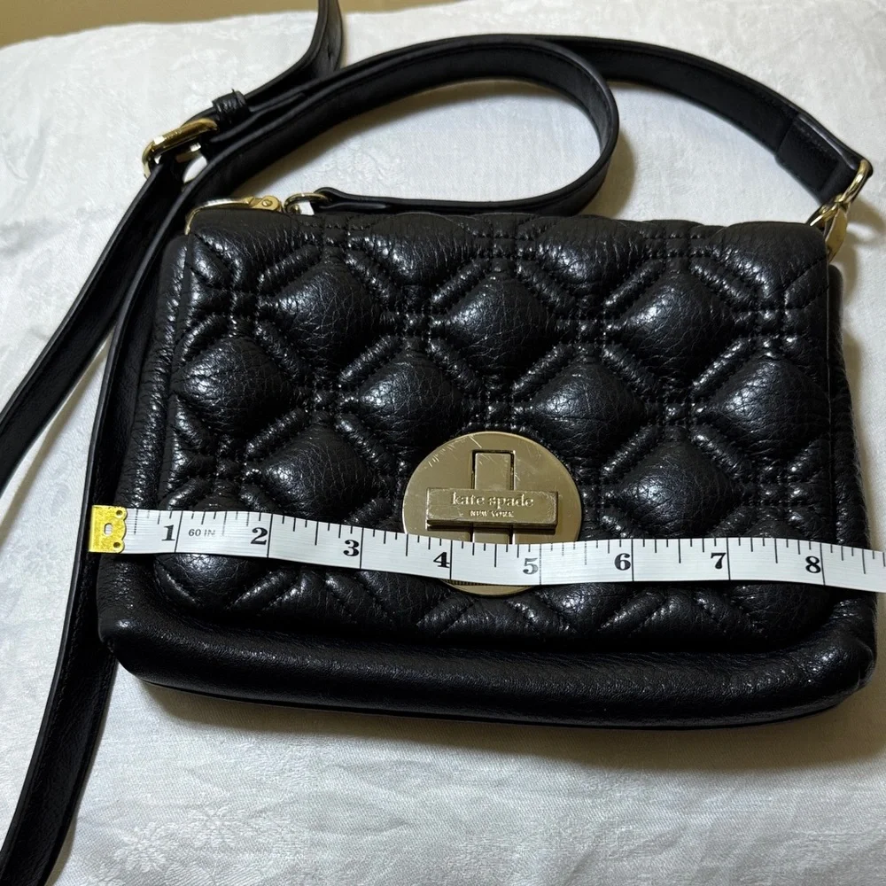 Kate Spade Black Quilted Crossbody Bag with Gold Hardware - Picture 3 of 16